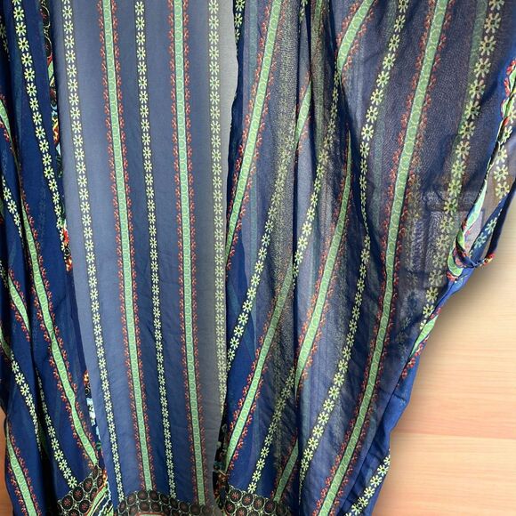 Live 4 Truth Kimono Cover Up 3X Boho Sheer High Low Layering Piece Autumn Chic - Picture 5 of 10